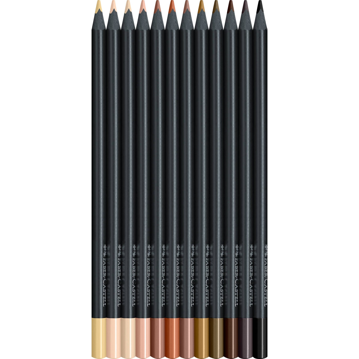 Black Edition Color Pencils, Skin Tones – 12 Count Super Soft Colored Pencil Set, Faber-Castell