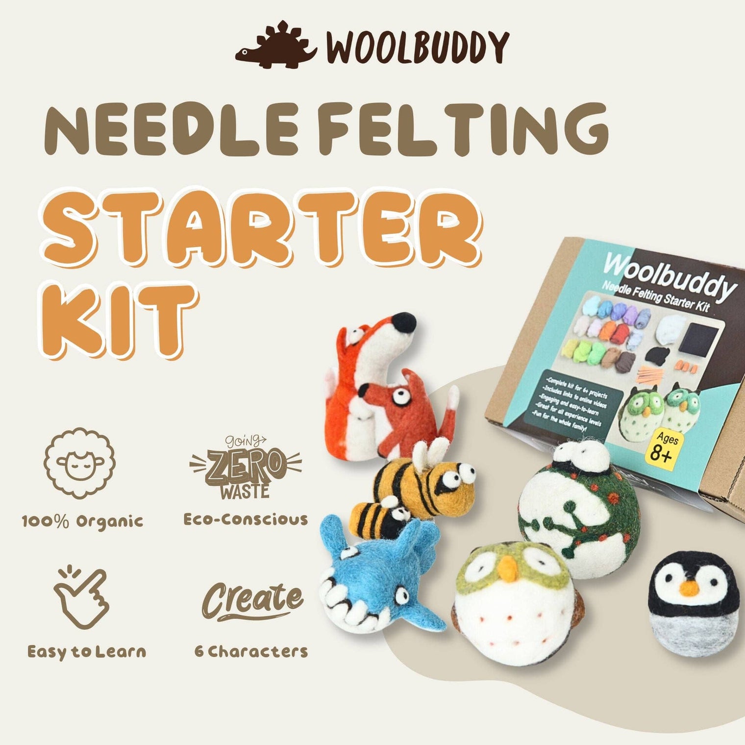 DIY Needle Felting Starter Kit – All-in-One Wool Craft Set for Beginners by Woolbuddy