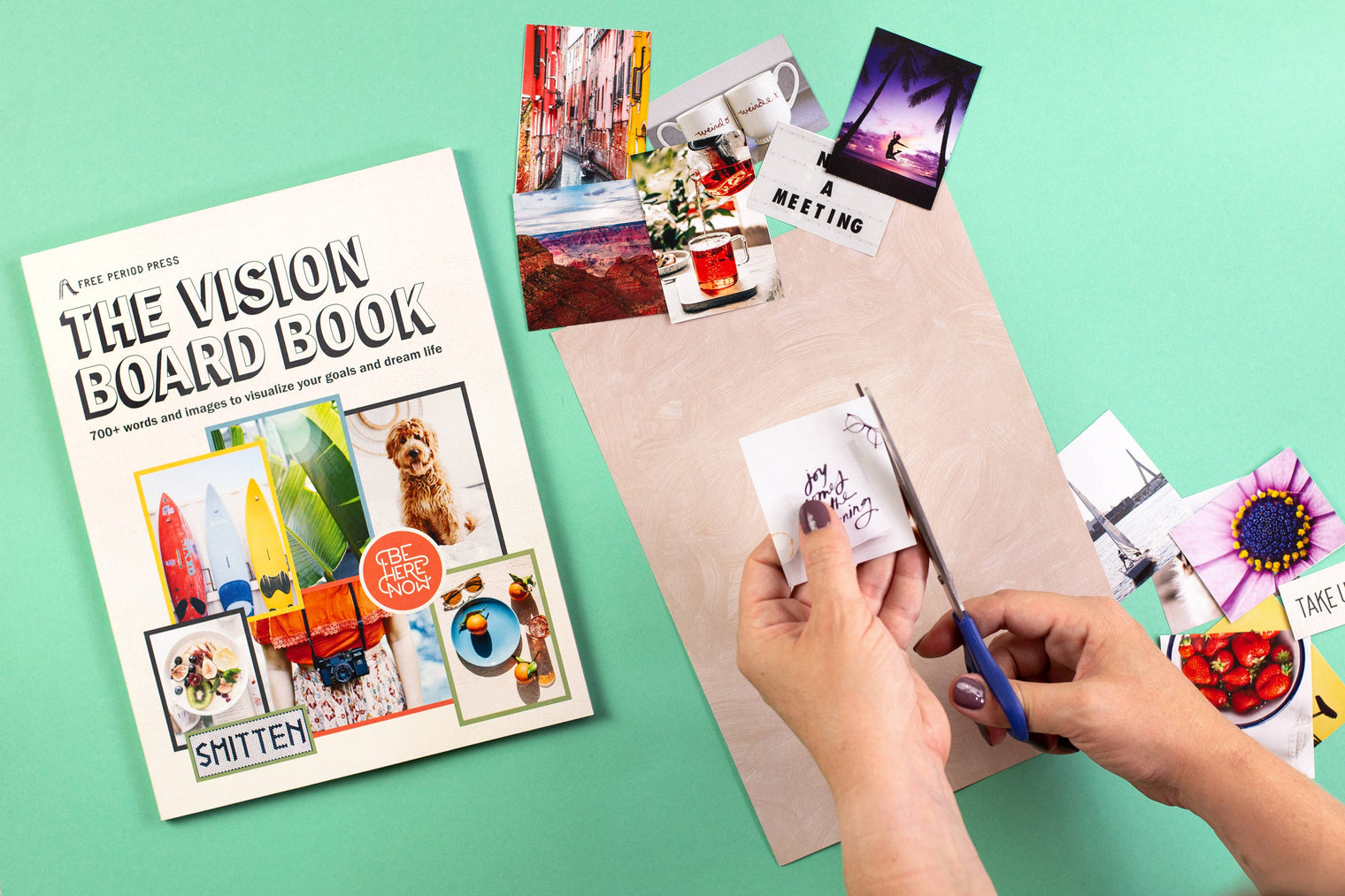 The Vision Board Book – 700+ Words & Images Vision Board Kit by Free Period Press