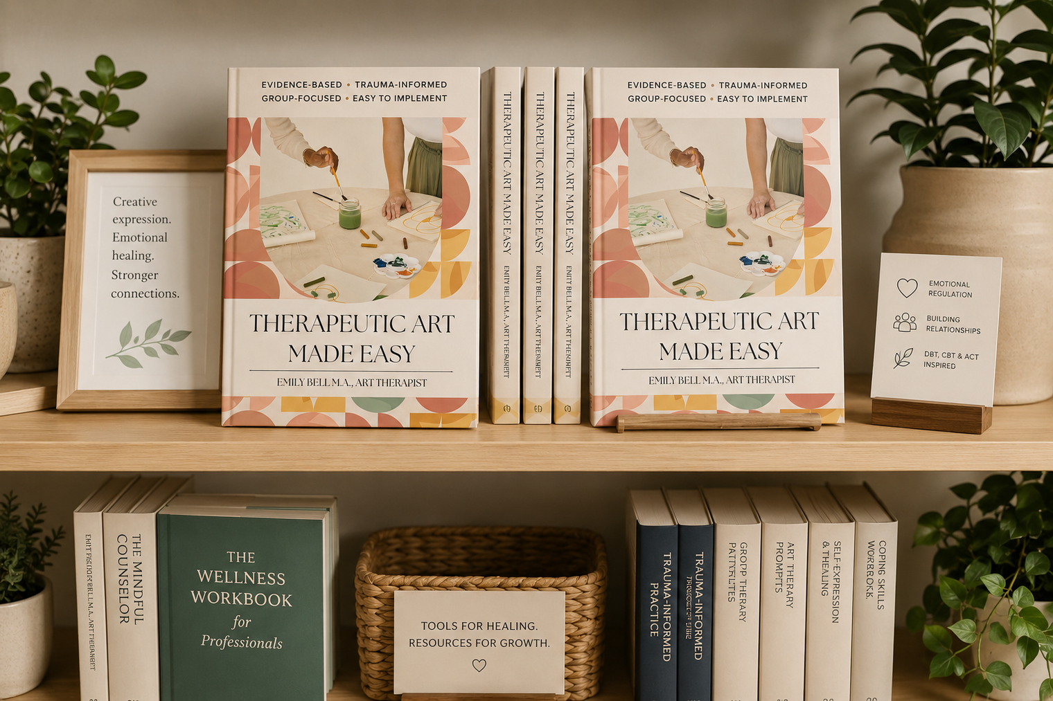 Therapeutic Art Made Easy: Group Art Therapy Activities, Trauma-Informed Art Therapy Directives for Groups, Counseling & Emotional Regulation
