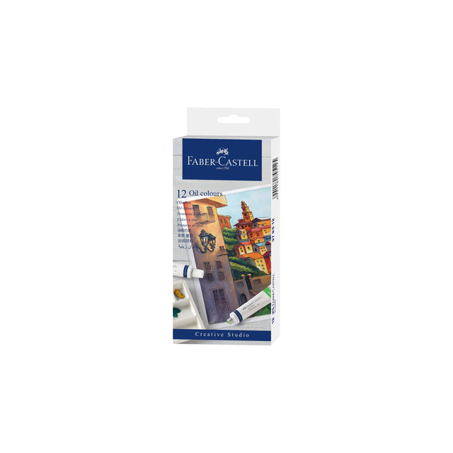 Artist Oil Paints – Set of 12 Tubes (Highly Pigmented Colors), by Faber-Castell