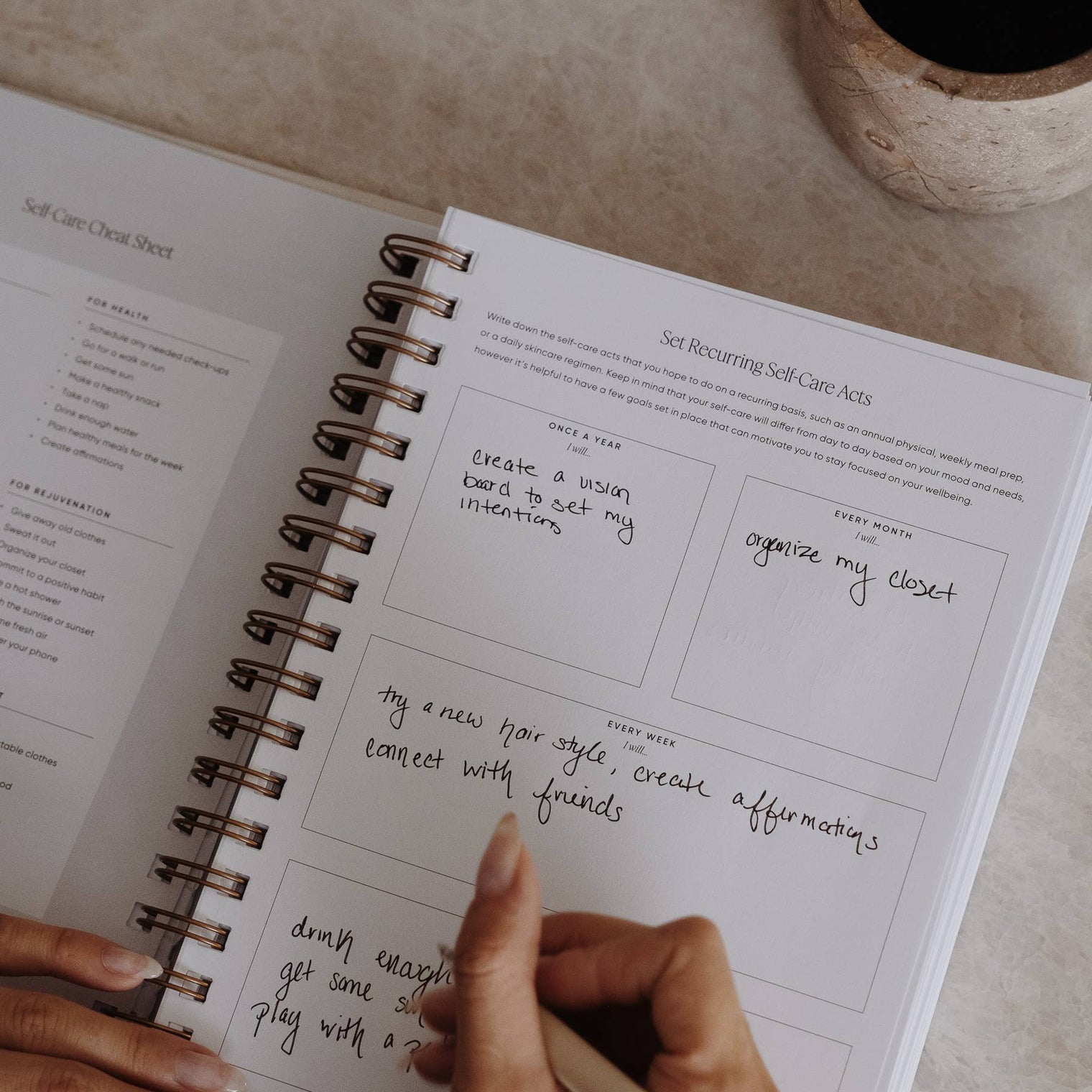 The Self Care Planner, Weekly Edition by Simple Self, Undated Wellness Planner for Goals, Habits, Reflection & Daily Self-Care