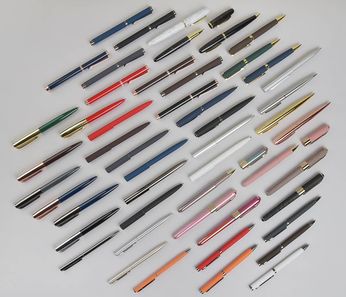 Monaco Glitter Grey Ballpoint Pen (Single Pen) – Soft Touch 0.5mm Black Ink, BV by Bruno Visconti