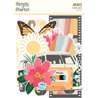 Simple Stories Sunny Days Big Bits & Pieces – 15 Die-Cut Cardstock Pieces