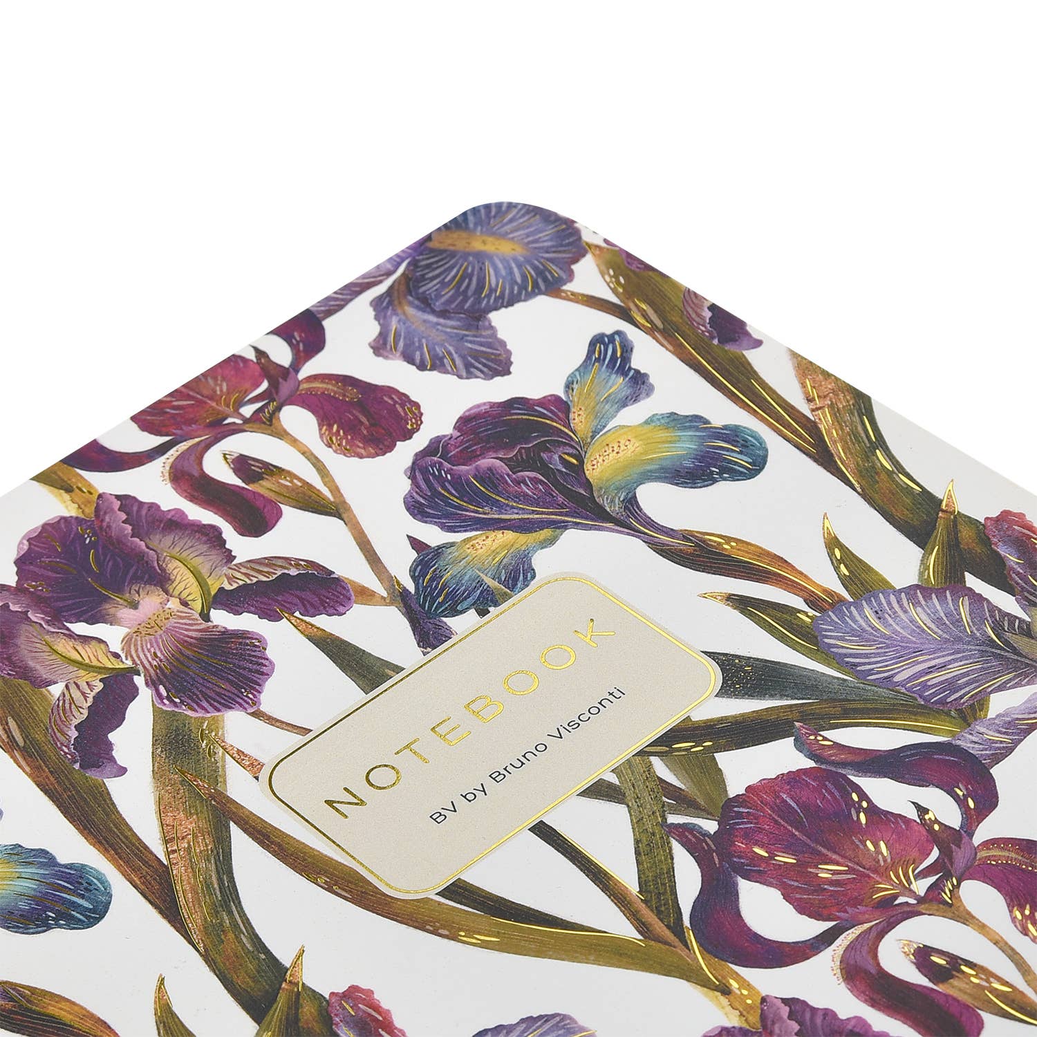 Irises Notebook, Lined Journal with Artistic Floral Cover by BV by Bruno Visconti