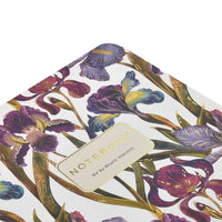 Irises Notebook, Lined Journal with Artistic Floral Cover by BV by Bruno Visconti