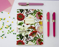 Peonies Notebook – Ruled Journal 8.27 x 5.83 in, 40 Pages, BV by Bruno Visconti
