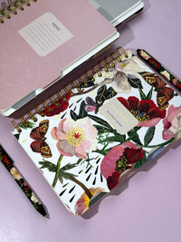 Art Journal, Peonies – Spiral Bound Mixed Layout Journal, BV by Bruno Visconti