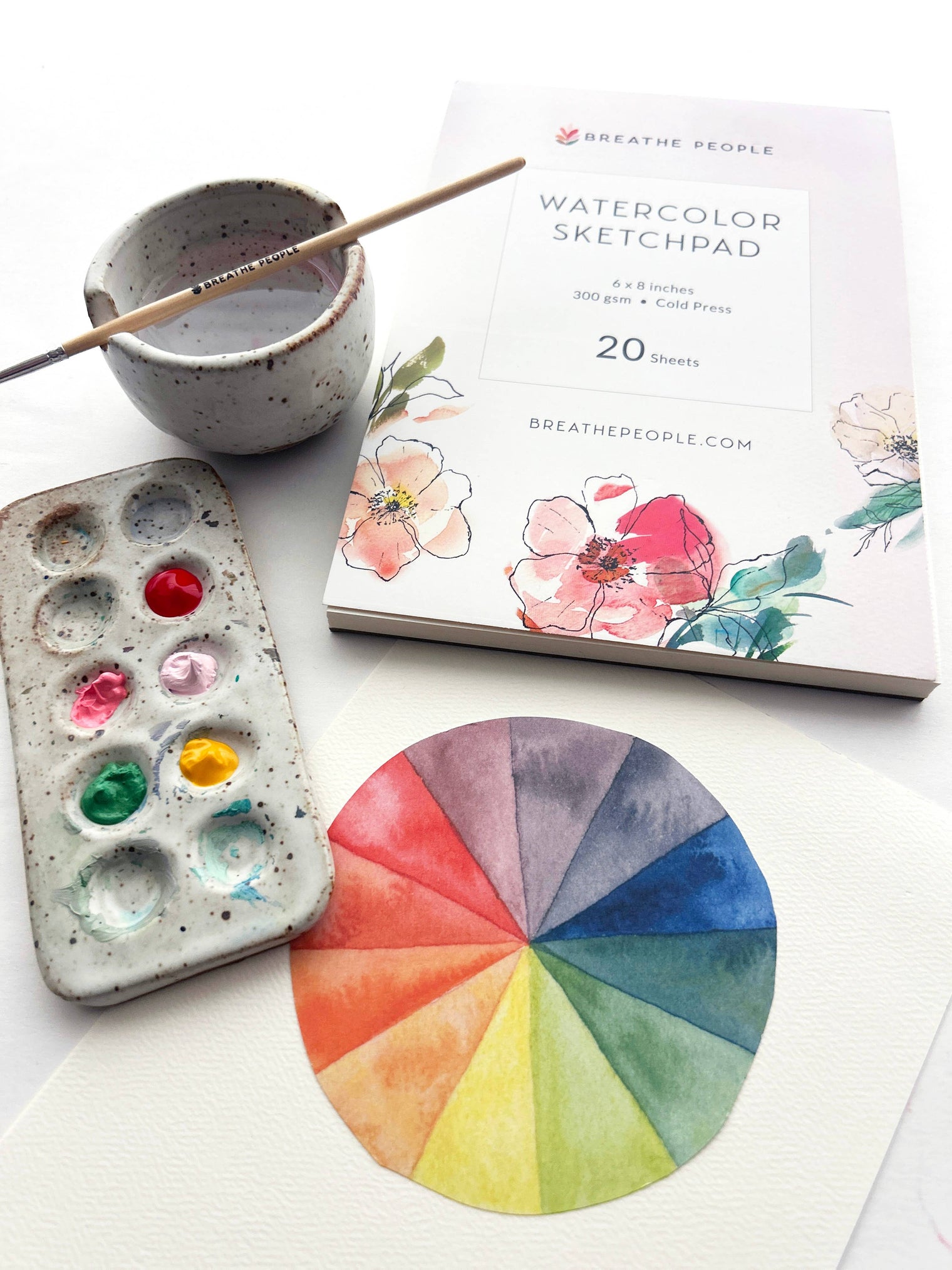 Watercolor Sketch Pad for Creative Practice – 6x8 Cold Press Paper Pad (20 Sheets)