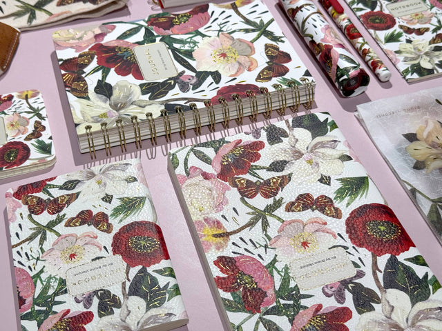 Art Journal, Peonies – Spiral Bound Mixed Layout Journal, BV by Bruno Visconti