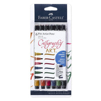 Pitt Artist Calligraphy Pens – Multi Color Set of 6 (2.5 mm Chisel Tip), by Faber-Castell