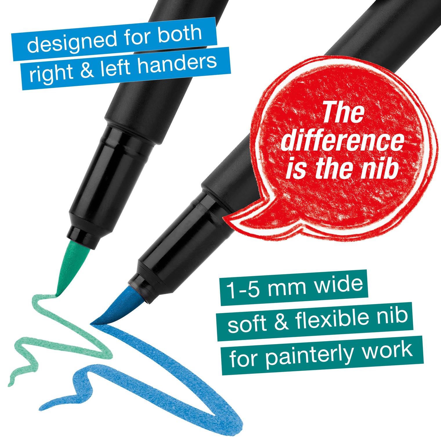 Black Edition Brush Pens – Set of 10 Felt Tip Markers, Faber-Castell