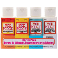 Mod Podge Starter Set – 4 Piece Glue, Sealer & Finish Variety Pack