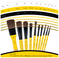 ARTIFY 10-Piece Horse Hair Paint Brush Set – Mixed Media Brushes with Birch Wood Handles