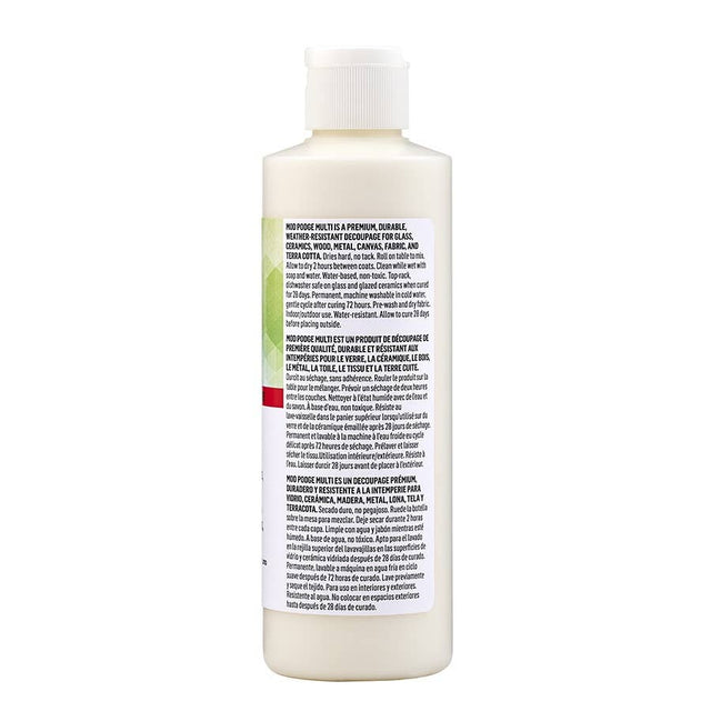Mod Podge Multi Gloss 8 oz – All-in-One Glue Sealer and Gloss Finish
