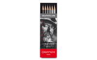 Graphite Line Pencil Set – Box of 6 (6 Hardness Grades), by Caran d’Ache