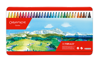 Caran d’Ache Set of 30 FIBRALO™ Fibre Pen Markers – Water-Soluble Felt Tip Pens in Metal Box