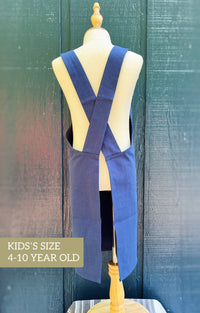 Cross Back Cotton Apron – Adult, One-Size-Fits-Most (Easy-On, No-Tie Design)