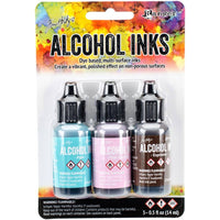 Tim Holtz Alcohol Ink Set – 3 Colors- Multiple Variations (0.5 oz Bottles, Dye-Based, Multi-Surface)