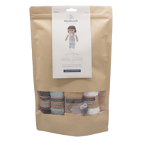 DIY Knitting Kit, Girl June – Doll Knitting Kit (30 cm Finished Size)- 3 mm Knitting Needles NOT Included
