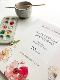 Watercolor Sketch Pad for Creative Practice – 6x8 Cold Press Paper Pad (20 Sheets)
