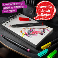 Black Edition Brush Pens – Set of 10 Felt Tip Markers, Faber-Castell