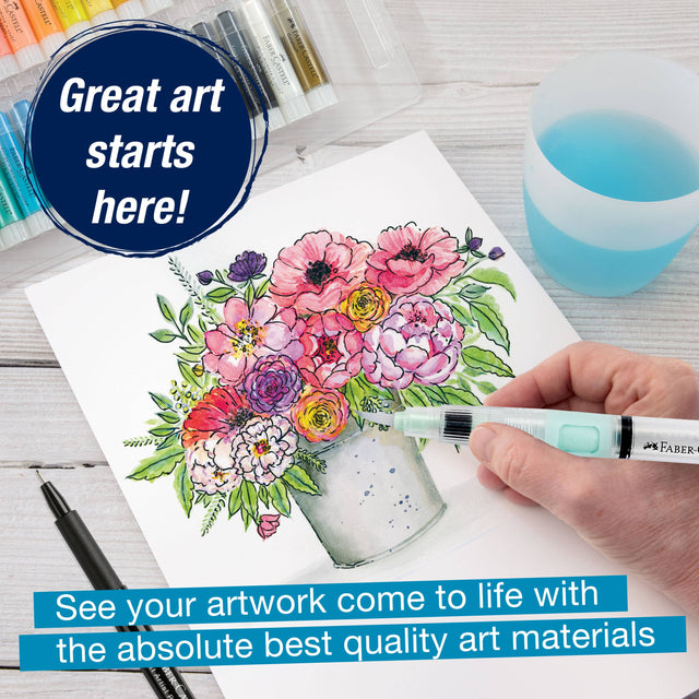 Deluxe Refillable Water Brush – Artist Water Painting Brush, by Faber-Castell
