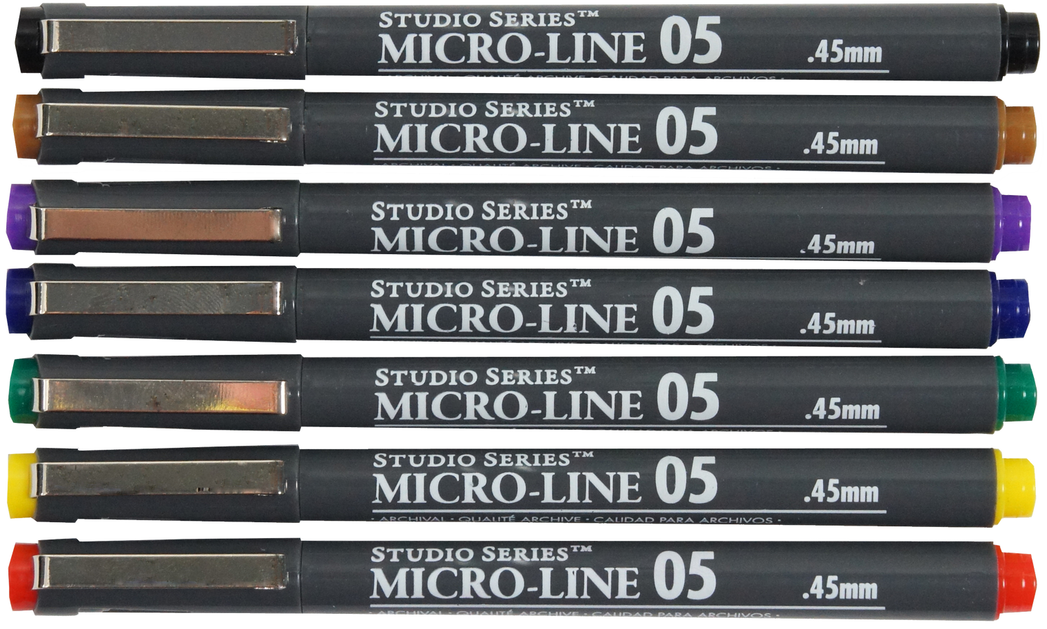 Studio Series Color Micro-Line Pen Set 7 Colors 0.5 mm – Fine Tip Archival Ink Pens