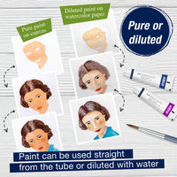 Vibrant Acrylic Paints – Set of 12 Tubes with Mixing Palette, by Faber-Castell