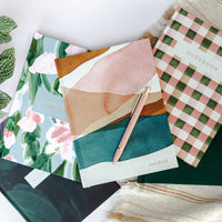 Duncan & Stone Blank Journal Notebook, Hardcover Flat-Lay Journal – Desert & June Watercolors