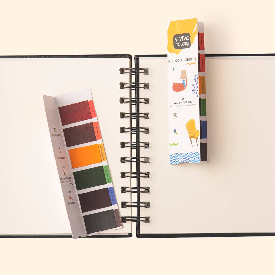 Mini Colorsheets – Set of 5 Handpicked Watercolors (Vibrant Travel Set), by Viviva  Colors