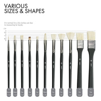 ARTIFY 11-Piece Oil Paint Brush Set – Professional Hog Bristle Artist Brushes