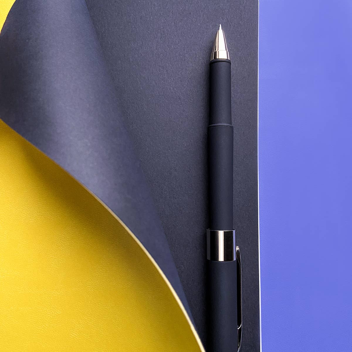 Monaco Black Ballpoint Pen (Single Pen) – Soft Touch 0.5mm Black Ink, BV by Bruno Visconti