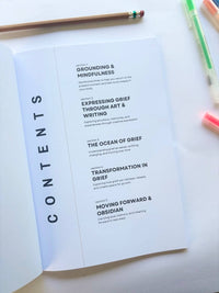 Art Therapy Workbook for Grief & Loss: Exploring the Experience of Grief through Art Therapy & Writing Exercises by Emily Bell, Guided Reflection & Mindfulness Workbook