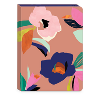 Softcover Journal Playful Patterns Floral by Punch Studio, Textured Journal with Alternating Spread Designs