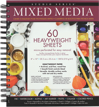 Studio Series Mixed Media Pad 8 x 10 – 60 Sheets 128 lb / 210 gsm Archival Paper