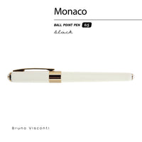 White Ballpoint Pen (Single Pen) – Soft Touch 0.5mm Black Ink, BV by Bruno Visconti Monaco