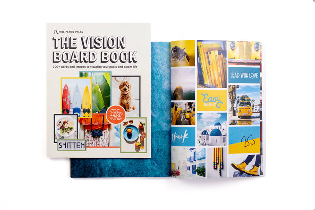 The Vision Board Book – 700+ Words & Images Vision Board Kit by Free Period Press