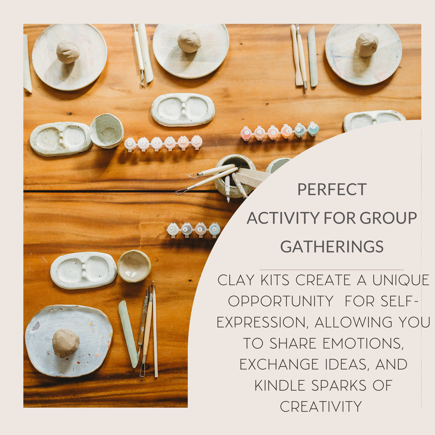 Meditative Art Clay Kit – Self-Care Air Dry Clay Set with Guided Meditations, Breathe People