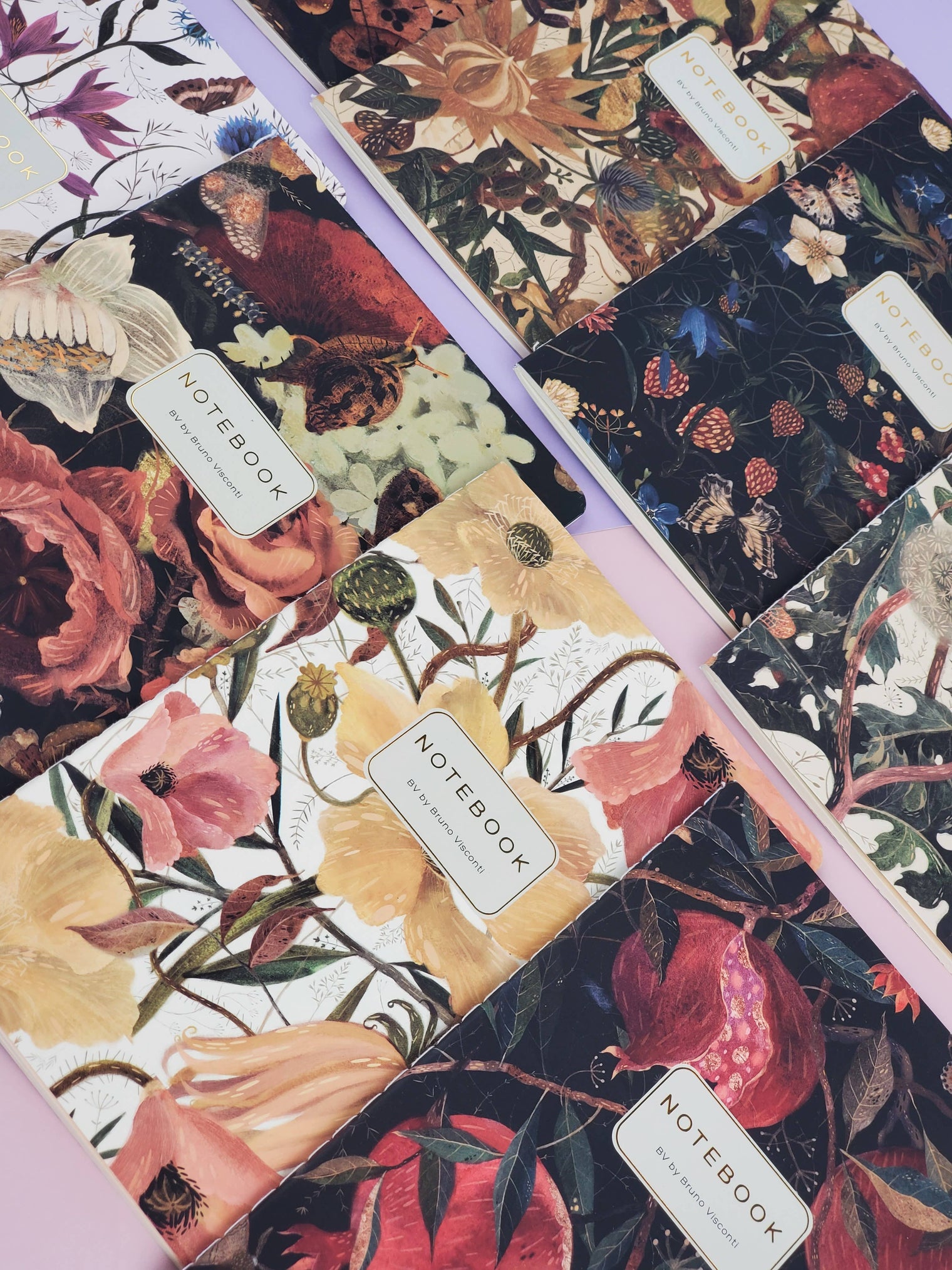 Forest Flowers Notebook – Ruled Journal 8.27 x 5.83 in, 40 Pages, BV by Bruno Visconti