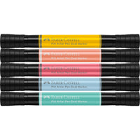Pitt Artist Pen Dual Tip Markers, Pastels – Set of 5 Professional Ink Pens, Faber-Castell
