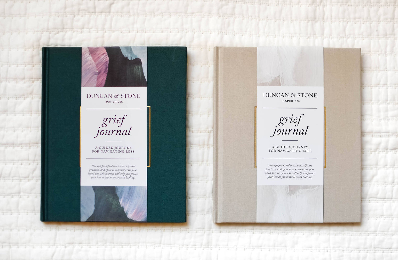 Grief Journal, Guided Grief & Memory Journal – Teal & Sand