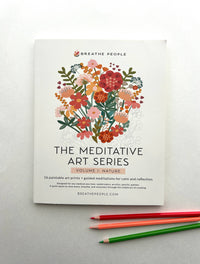 Meditative Art Book – 16 Pages Guided Creative Ritual Coloring & Reflection Workbook
