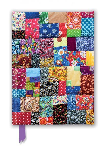 Patchwork Quilt Journal, Lined Hardcover Journal with Magnetic Closure by Flame Tree