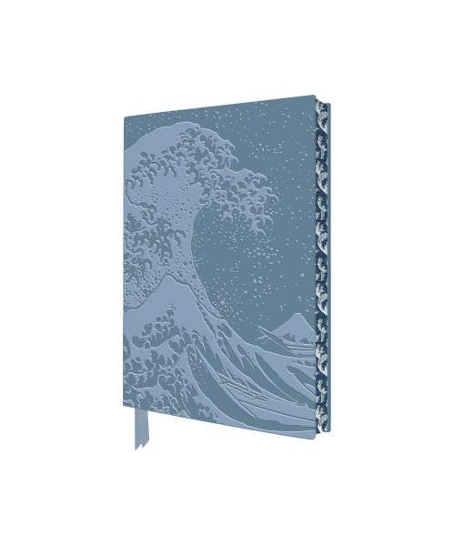 Artisan Art Hokusai: The Great Wave Pocket Journal, Lined Vegan Leather Flexi-Bound Journal