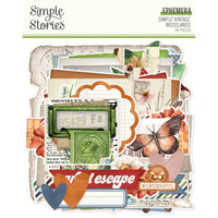 Simple Stories Simple Vintage Woodlands Ephemera – 46 Die-Cut Cardstock Pieces