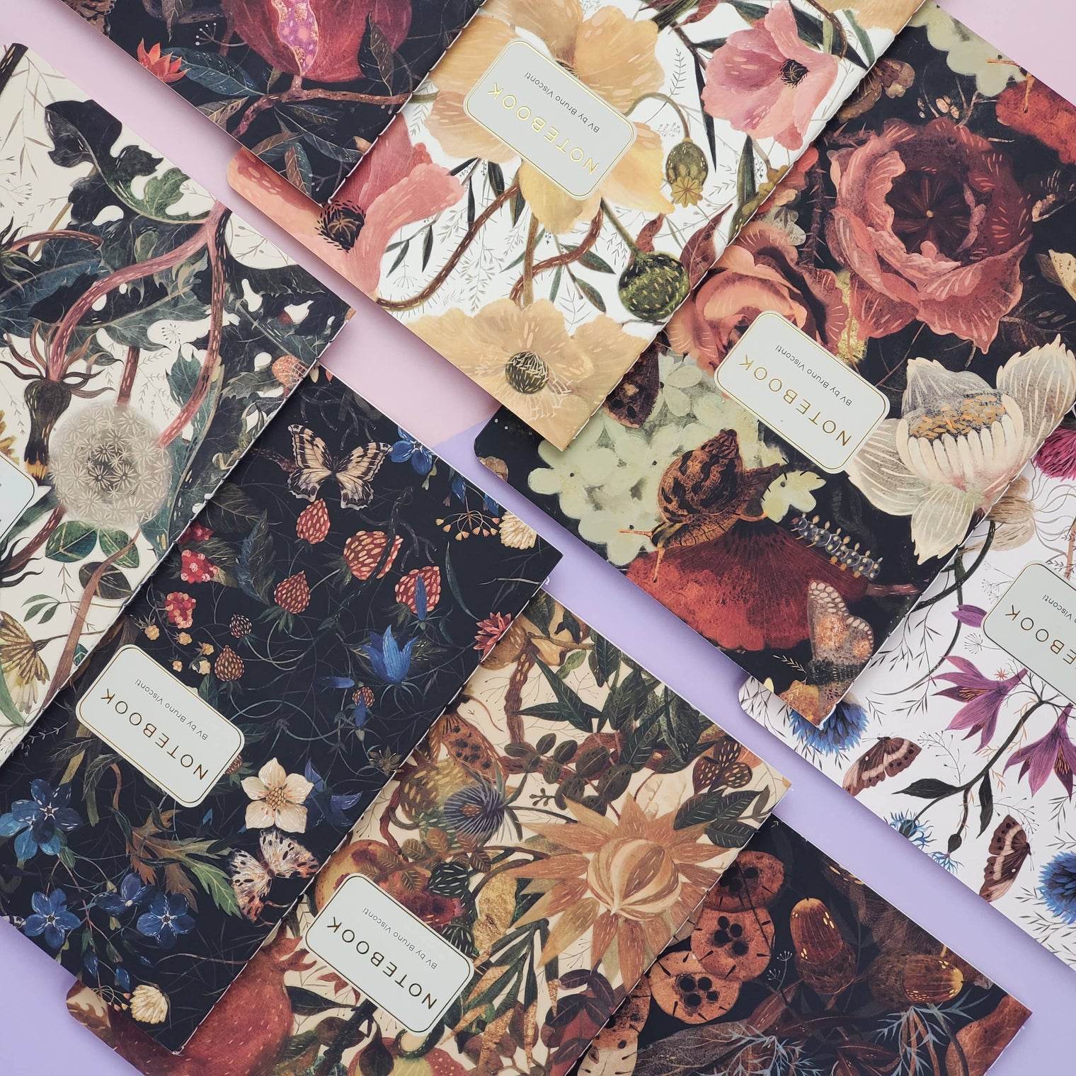 Forest Flowers Notebook – Ruled Journal 8.27 x 5.83 in, 40 Pages, BV by Bruno Visconti