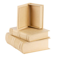 3-Piece Paper Mache Book Shape Box Set – Nested DIY Gift & Storage Boxes