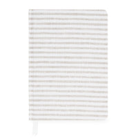 Tailored Journal, Flax Stripe – Hardcover Lined Notebook with Ribbon Bookmarks