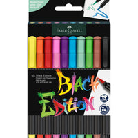 Black Edition Brush Pens – Set of 10 Felt Tip Markers, Faber-Castell